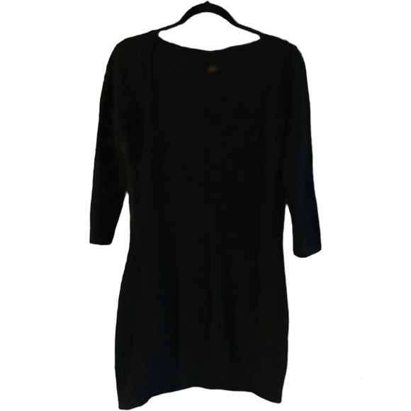 A/X Armani MiNi Dress Size Small Women Textured 3/4 Sleeve Black Cocktail - Picture 8 of 16